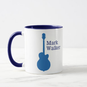 Custom Blue Guitar Mok voor de Rock Guitarist