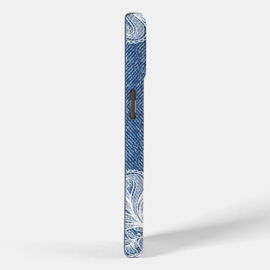 Custom Blue Jean Denim iPhone / iPad hoesje (Achterkant / Rechts)