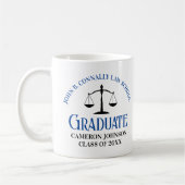 Custom Blue Law School Afstuderen Gift Koffiemok (Links)