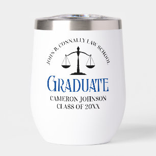 Custom Blue Law School Afstuderen Herdenking