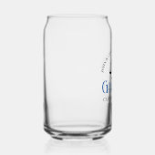 Custom Blue Law School Afstuderen Keepsake Blikvorm Glas (Rechts)