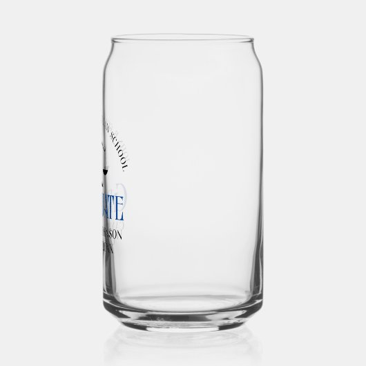 Custom Blue Law School Afstuderen Keepsake Blikvorm Glas (Links)
