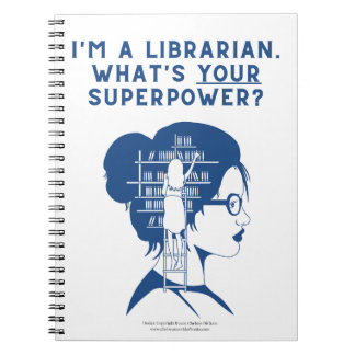 Custom Blue Librarian Spiral Notitieboek