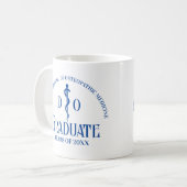 Custom Blue Osteopathic Medical School Afstuderen Koffiemok (Voorkant links)