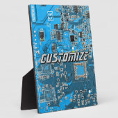 Custom Blue PCB Circuit Board for IT Pros 2 Fotoplaat (Zijkant)