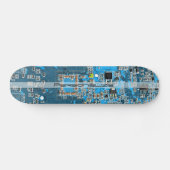 Custom Blue PCB Circuit Board for IT Pros Skateboard (Horizontaal)