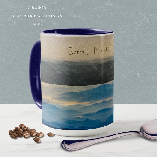 Custom Blue Ridge Mountains Virginia Mug