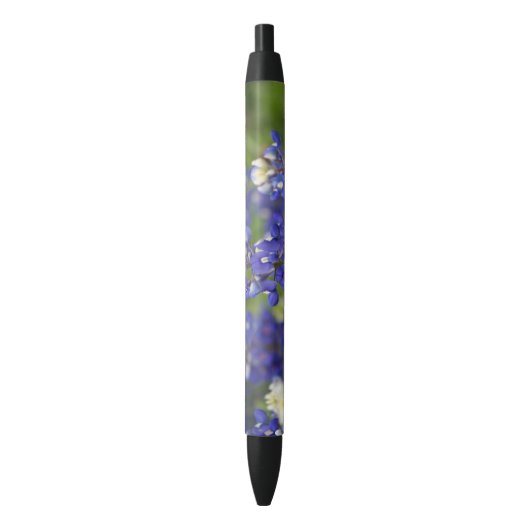 Custom Blue Spring Bluebonnet Texas State Flower Zwarte Inkt Pen (Voorkant Verticaal)