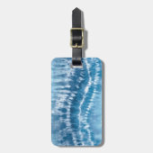 Custom Blue Tie Dye Bagagelabel (Voorkant verticaal)