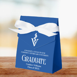 Custom Blue Veterinary School Afstudeerfeest Bedankdoosjes