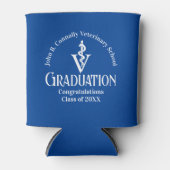 Custom Blue Veterinary School Afstudeerfeest Blikjeskoeler (Voorkant)