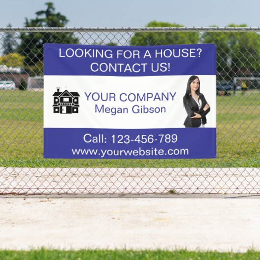 Custom Blue & White Real Estate Agency Spandoek (Insitu)
