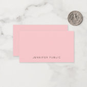 Custom Blush Roze Eenvoudige Sjabloon Modern Monog (Voorkant / Achterkant in situ)