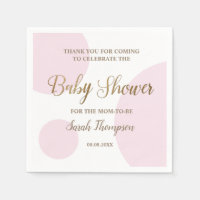 Custom Blush roze en witte baby meisje douche