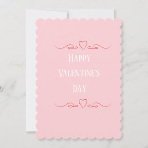 Custom Blush Roze Modern Minimalist Feestdagenkaart