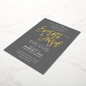 CUSTOM B'nai Mitzvah imitation Gold scriptnaam Folie Uitnodiging (Gedraaid)