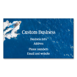 Custom Boat Ocean Zee Lake Water Magnetisch Visitekaartje