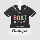 Custom Boat Owner set New Boat Owner Gift Ornament (voorkant)