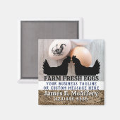 Custom Boerderij Fresh Chicken Eggs Adverteren Magneet (Voorkant / Achterkant)