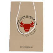 Custom Boerderij Fresh Premium Beef Business Logo Medium Cadeauzakje (Achterkant)