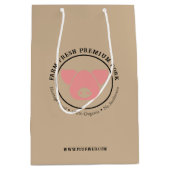 Custom Boerderij Fresh Premium Pork Business Logo Medium Cadeauzakje (Voorkant)