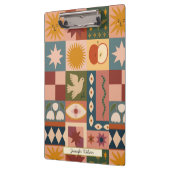 Custom Bohemian Celestial Patchwork Mystical Klembord (Links)