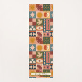 Custom Bohemian Celestial Patchwork Mystical Yogamat (Voorkant)
