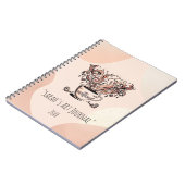 Custom Boho Botanical Coffee Art Spiral Journal (Côté gauche)