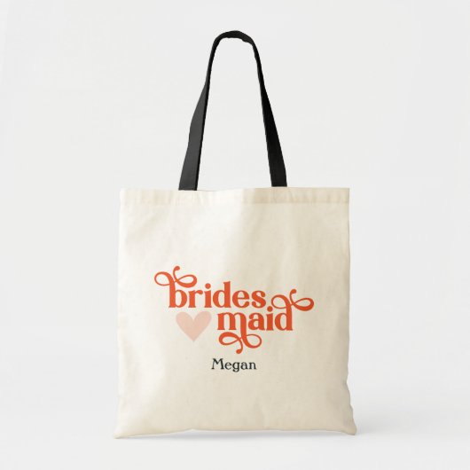 Custom Boho Bridesmaid Gift Tas (Voorkant)