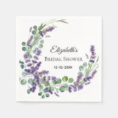 Custom Boho Lavender Eucalyptus Vrijgezellenfeest Servet (Voorkant)