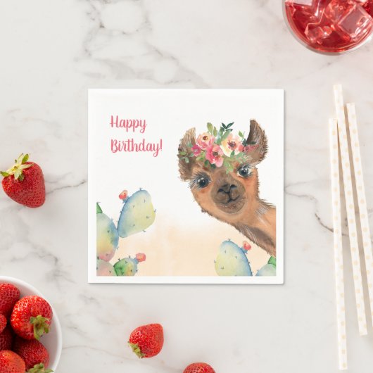 Custom Boho Llama Servet (Insitu)