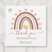 Custom Boho Rainbow Baby shower Dank u Bedankjes Labels (Voorkant)