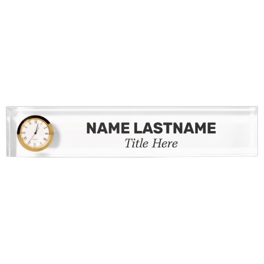 Custom Bold Schoon Wit Minimalistische Moderne Klo Naambordje (Voorkant)