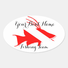 Custom Boot Naam Hog Fish Snapper Sticker