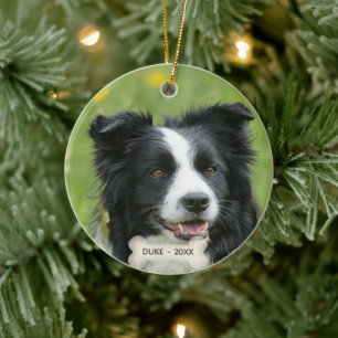 Custom Border Collie Dog Foto Keramisch Ornament