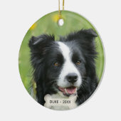 Custom Border Collie Dog Foto Keramisch Ornament (Links)