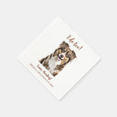 Custom Border Collie Dog gepersonaliseerd Ik doe o Servet (Hoek)