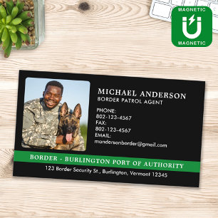 Custom Border Patrol Agent Foto Federale Militaire Magnetisch Visitekaartje