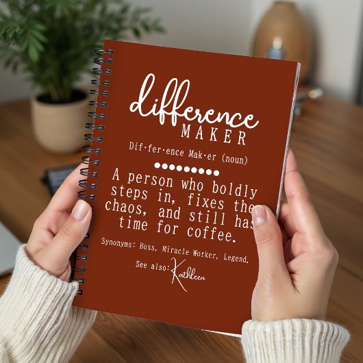 Custom boss appreciatie dagboek, Collega geschenk Notitieboek