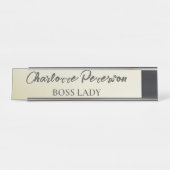 Custom Boss Lady Funny Bureau Naambordje (Voorkant)