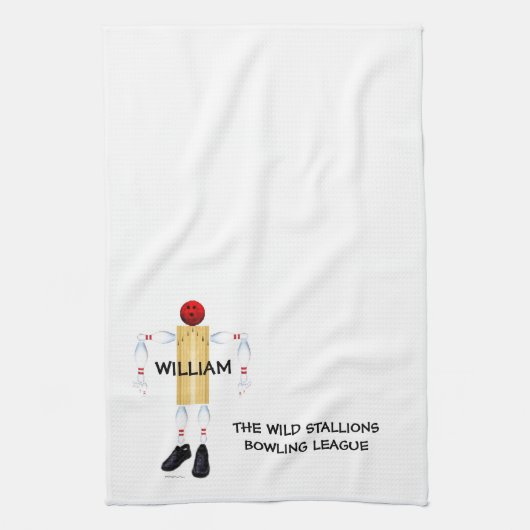 Custom Bowling League Theedoek (Verticaal)