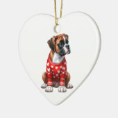 Custom Boxer Dog Fun Valentijn Keramisch Ornament (Links)