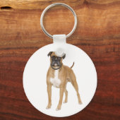 Custom Boxer Puppy Dog Love Sleutelhanger (Voorkant)