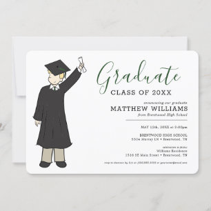Custom Boy Avatar   Afstuderen van de middelbare s Kaart
