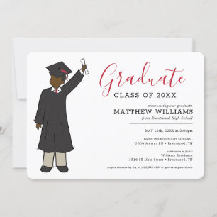 Custom Boy Avatar   Afstuderen van de middelbare s Kaart