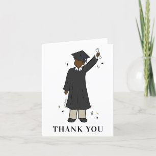 Custom Boy Avatar   Middelbare school Afstuderen B Bedankkaart