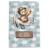 Custom Boy Baby shower Bag met Pilot Beer Design Medium Cadeauzakje (Voorkant)