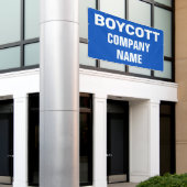 custom boycott banner (Buitenkant Gebouw)