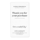 Custom Brand Bedrijfsnaam Minimal Jewelry Business Etiket (Voorkant)