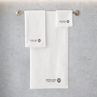Custom Branded Airbnb Hotel Business Logo Bad Handdoek